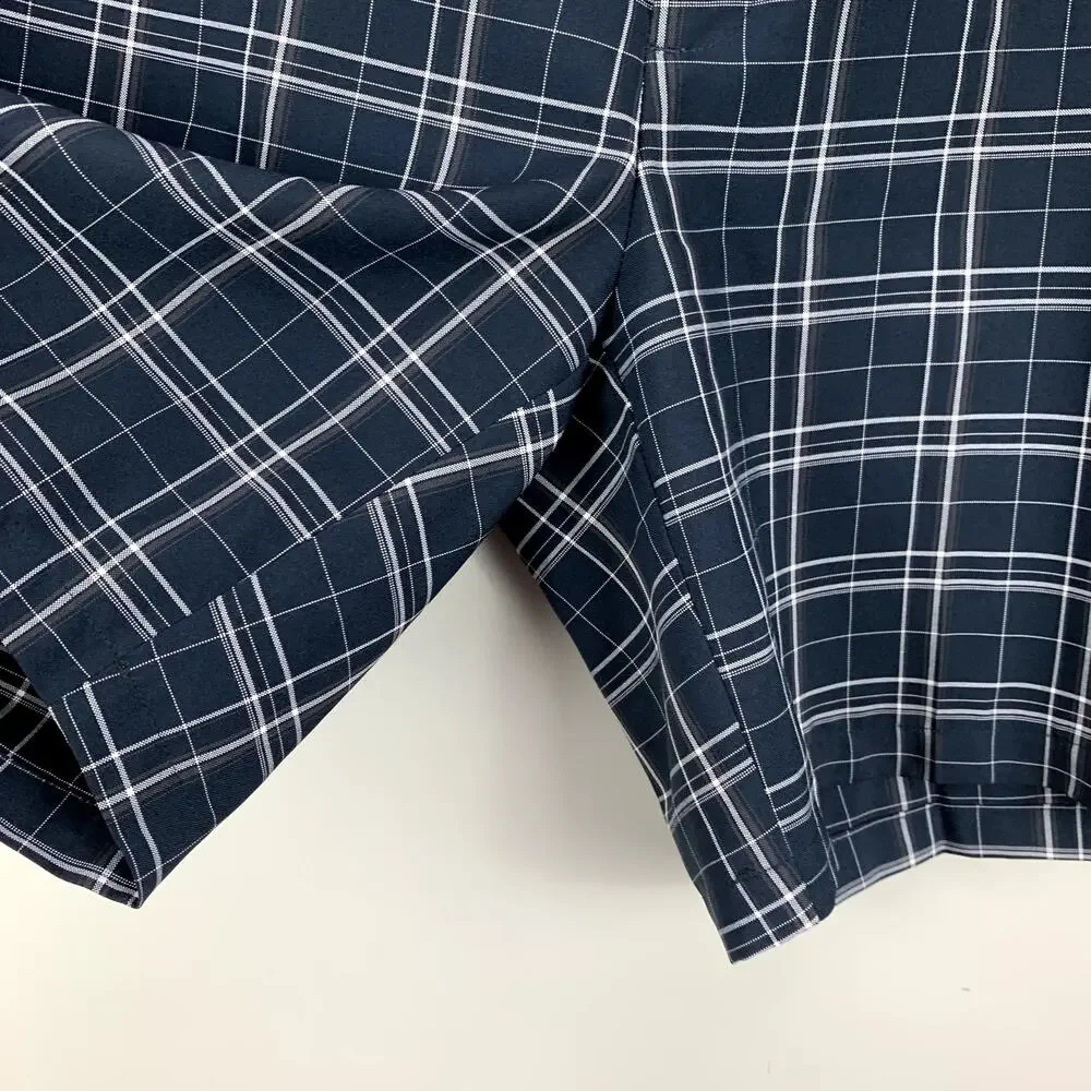 Haggar Moisture-Wicking Golf Plaid Shorts Men's Size 38